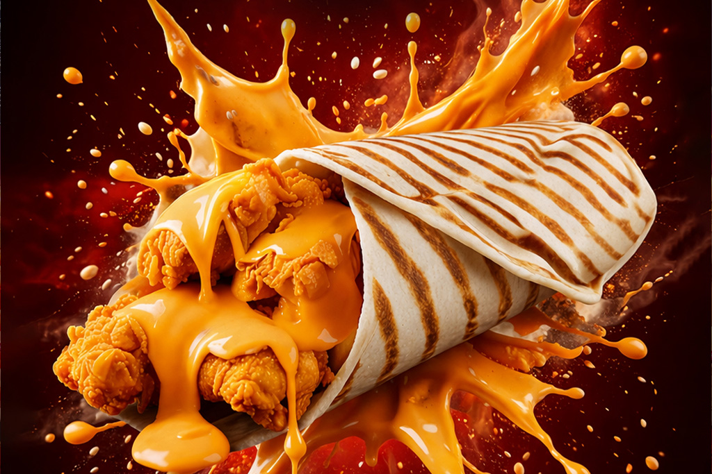 ChicKing's all new Cheese Wrap with creamy cheese filling