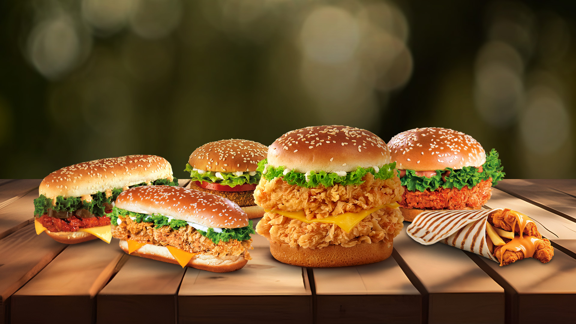Top Burgers and Wraps at ChicKing