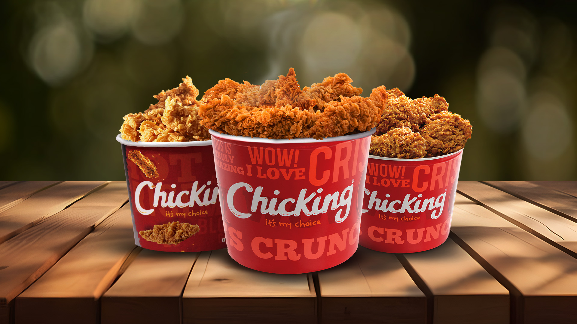 Crispy chicken strips and hot wings at ChicKing